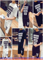 Bộ thể thao nam áo ngắn tay và quần short in chữ phong cách BQAN46