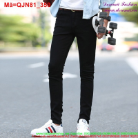 Quần jean nam đen trơn đơn giản thời trang QJN81