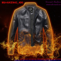 Áo khoác da nam màu đen sành điệu cá tính AKEN43 (bb)