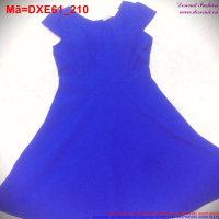 Đầm xòe tay con màu xanh đáng yêu DXE61