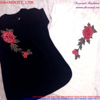 Áo kiểu nữ thêu hoa hồng thời trang AKN393