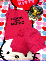 Bộ đồ ngắn áo dây Rock and Music siêu dễ thương DBBG41