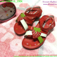 Giày baby quai hậu hình trái dâu màu đỏ siêu cute GNBA16