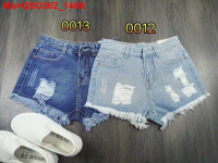 Quần short jean nữ rách hai màu xanh nhạt và đậm QSO362(Q9)