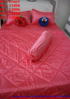 Bộ drap giường màu hồng dễ thương vải lụa cao cấp Drap2