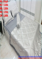Bộ drap giường màu xám chất liệu phi lụa đẹp không nhăn Drap6