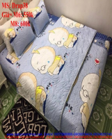 Bộ dra giường kèm mền và áo gối hình baby boy dễ thương Drap38