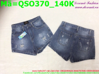 Quần short jean nữ rách xước nhẹ QSO370(Q9)