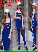 Sét thể thao nữ áo 2 dây phối quần dài khoe dáng trẻ khỏe QATT467
