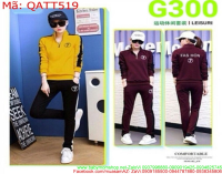 Sét thể thao nữ áo khoác dài tay số 7 phối quần dài thời trang QATT519