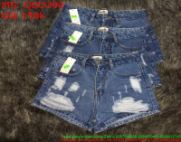 Quần jean short nữ rách xước và thời trang phong cách QSO390