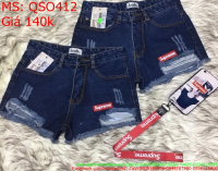 Quần jean short nữ  rách tua viền và thời trang QSO412