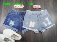 Quần jean short nữ hai màu lai tua phong cách thời trang QSO435