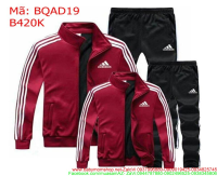 Bộ thể thao nam áo khoác dài tay phối quần dài năng động BQAD19