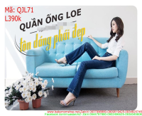 Quần jean nữ ống loe xanh hàng jean đẹp lưng cao QJL71