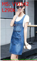 Váy yếm jean phối túi xinh đẹp và thời trang VYJ142