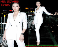 Sét áo kiểu vest dài tay và quần baggy sành điệu SQV486