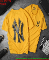 Áo thun cặp ngắn tay logo NY màu vàng ATC279